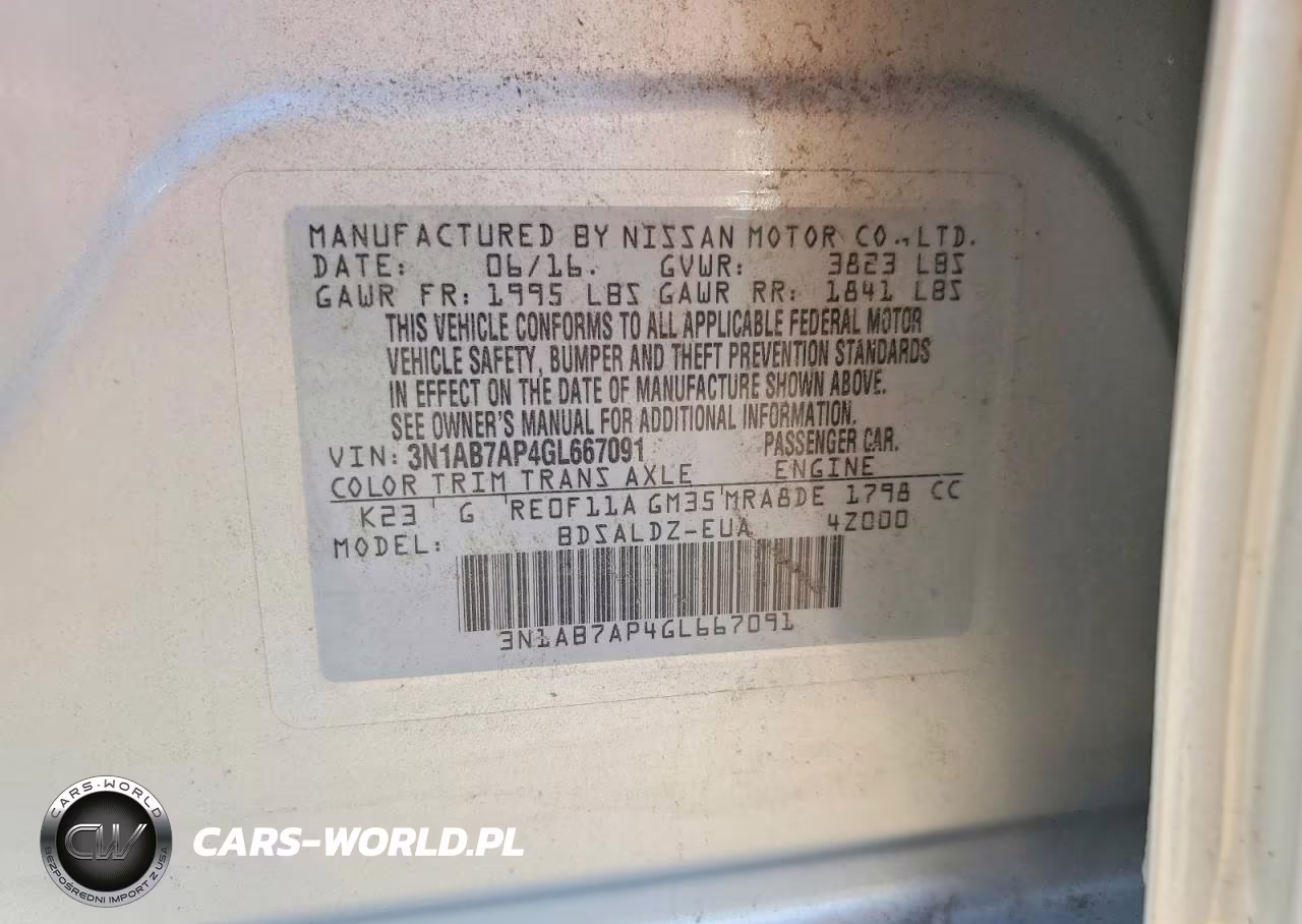 2016 Nissan Sentra Sv VIN:3N1AB7AP4GL667091 - 12