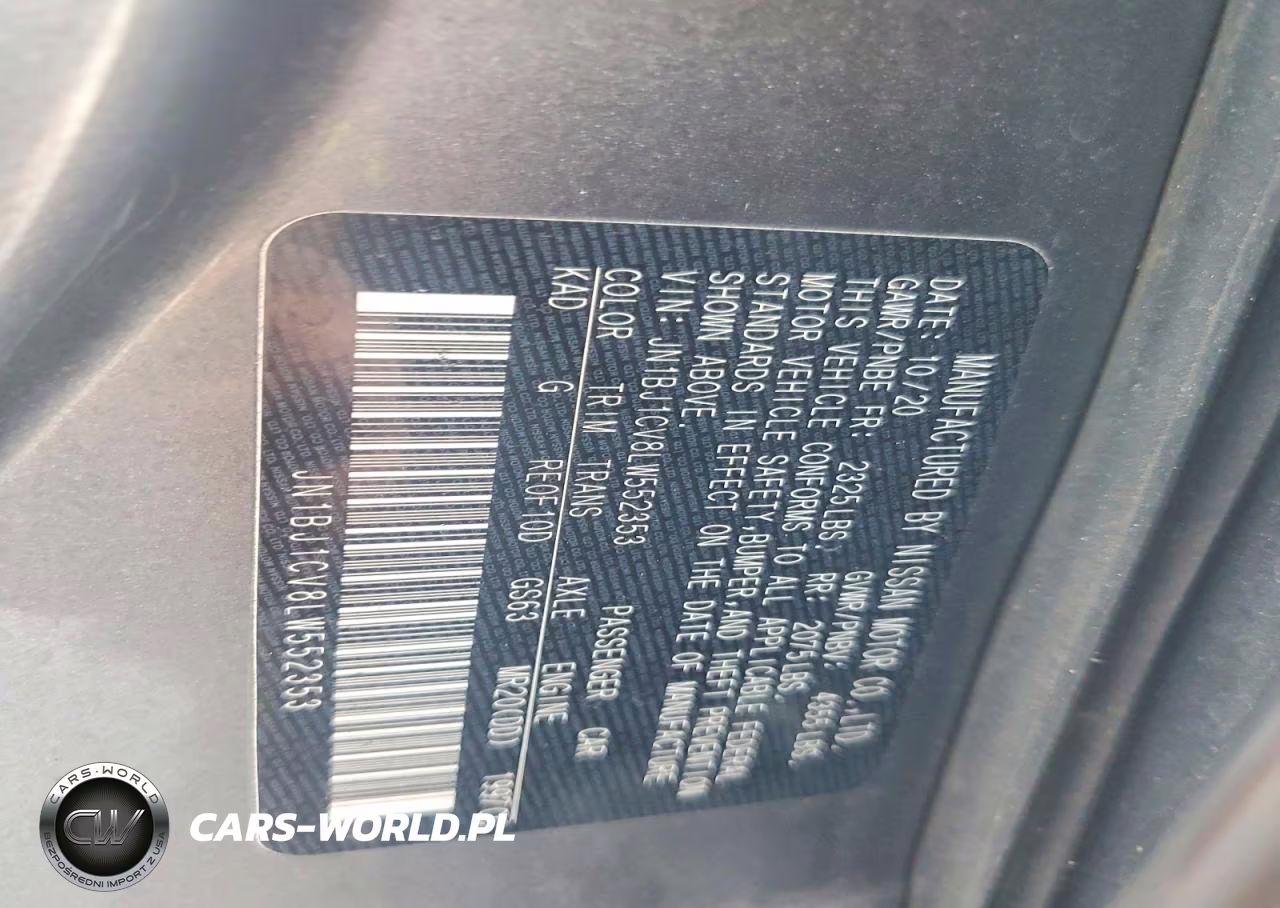 2020 Nissan Rogue Sport S VIN:JN1BJ1CV8LW552353 - 13