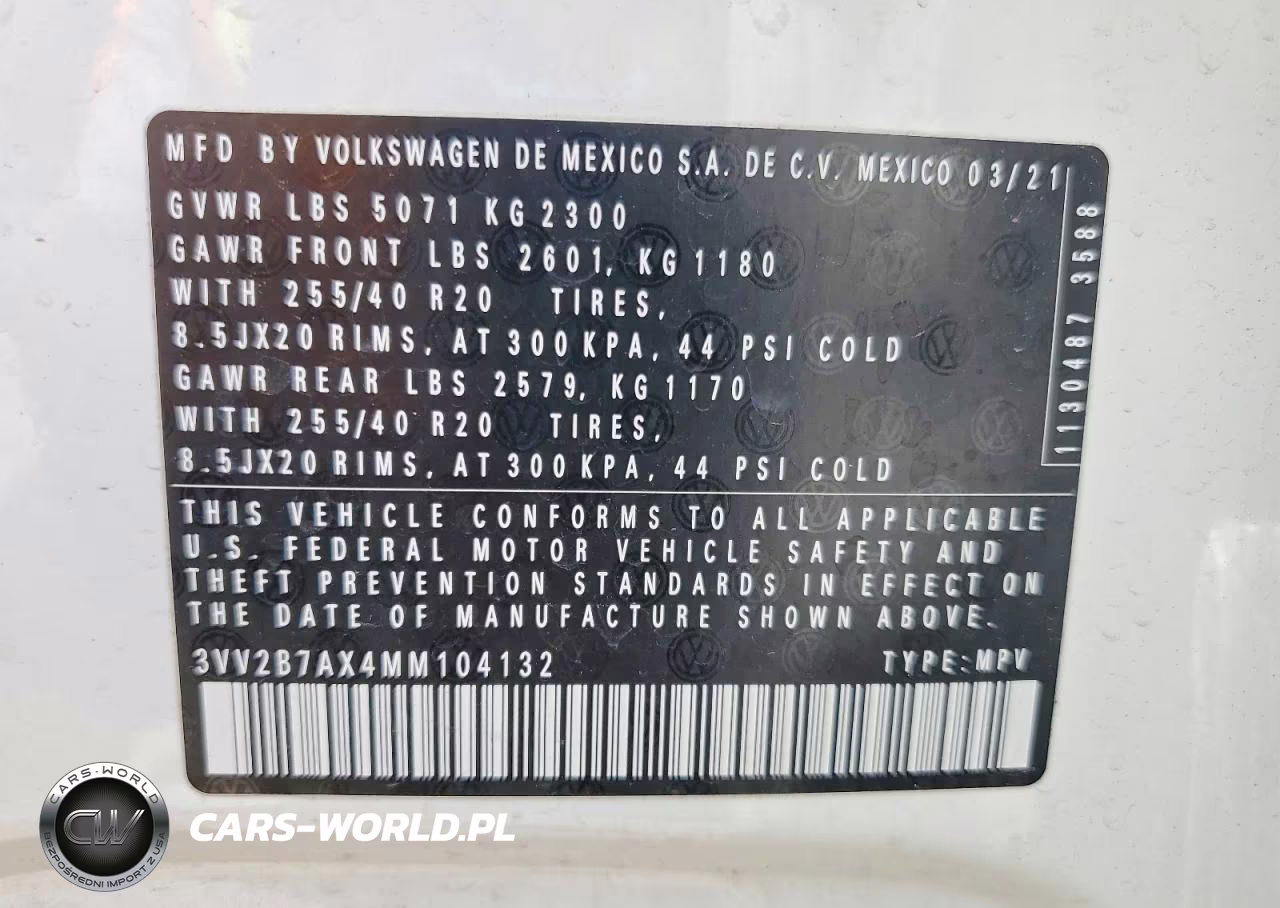2021 Volkswagen Tiguan Se-Se R-Line Black-Sel VIN:3VV2B7AX4MM104132 - 13