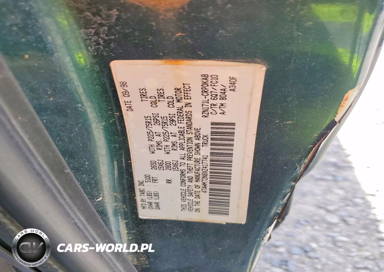 1999 Toyota Tacoma Xtracab VIN:4TAWM72N8XZ417741 - 12