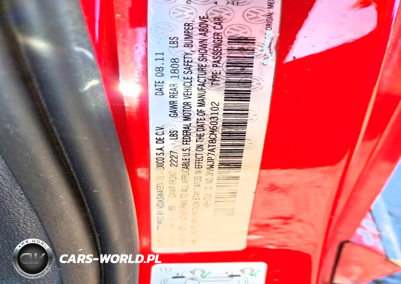 2012 Volkswagen Beetle VIN:3VWJP7AT8CM603102 - 13