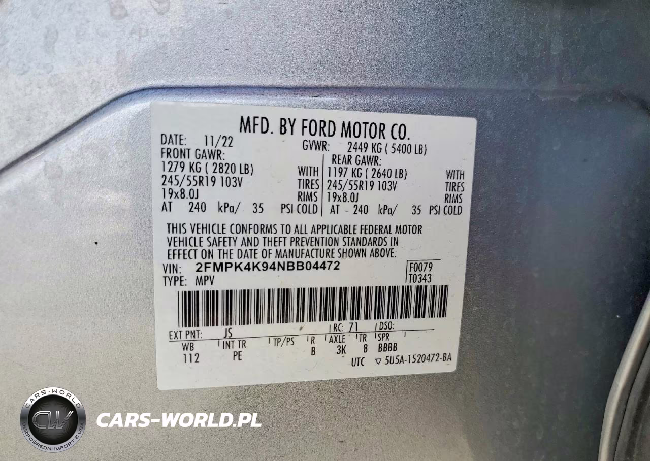2022 Ford Edge Titanium VIN:2FMPK4K94NBB04472 - 14