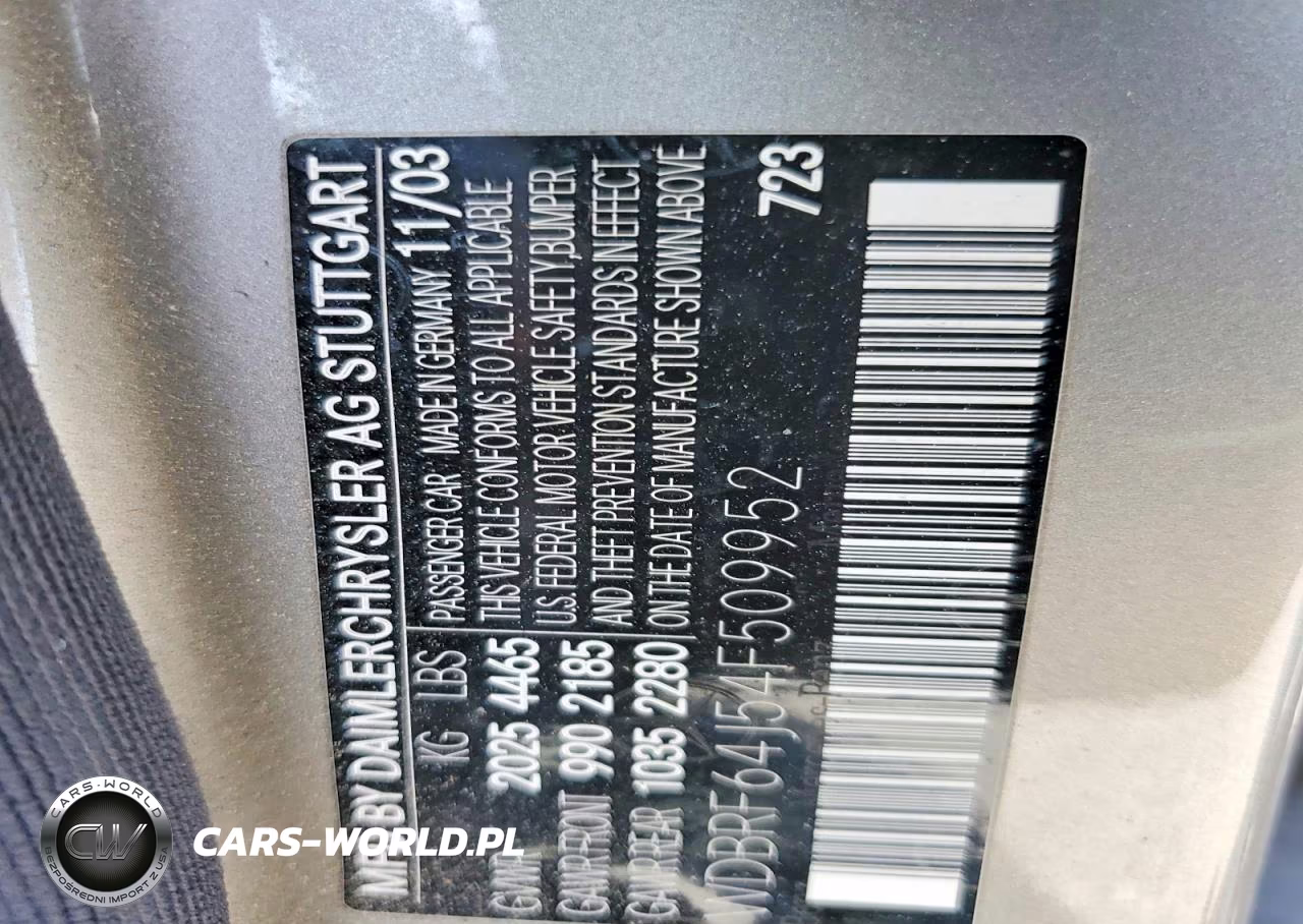 2004 Mercedes-Benz C 320 VIN:WDBRF64J54F509952 - 12