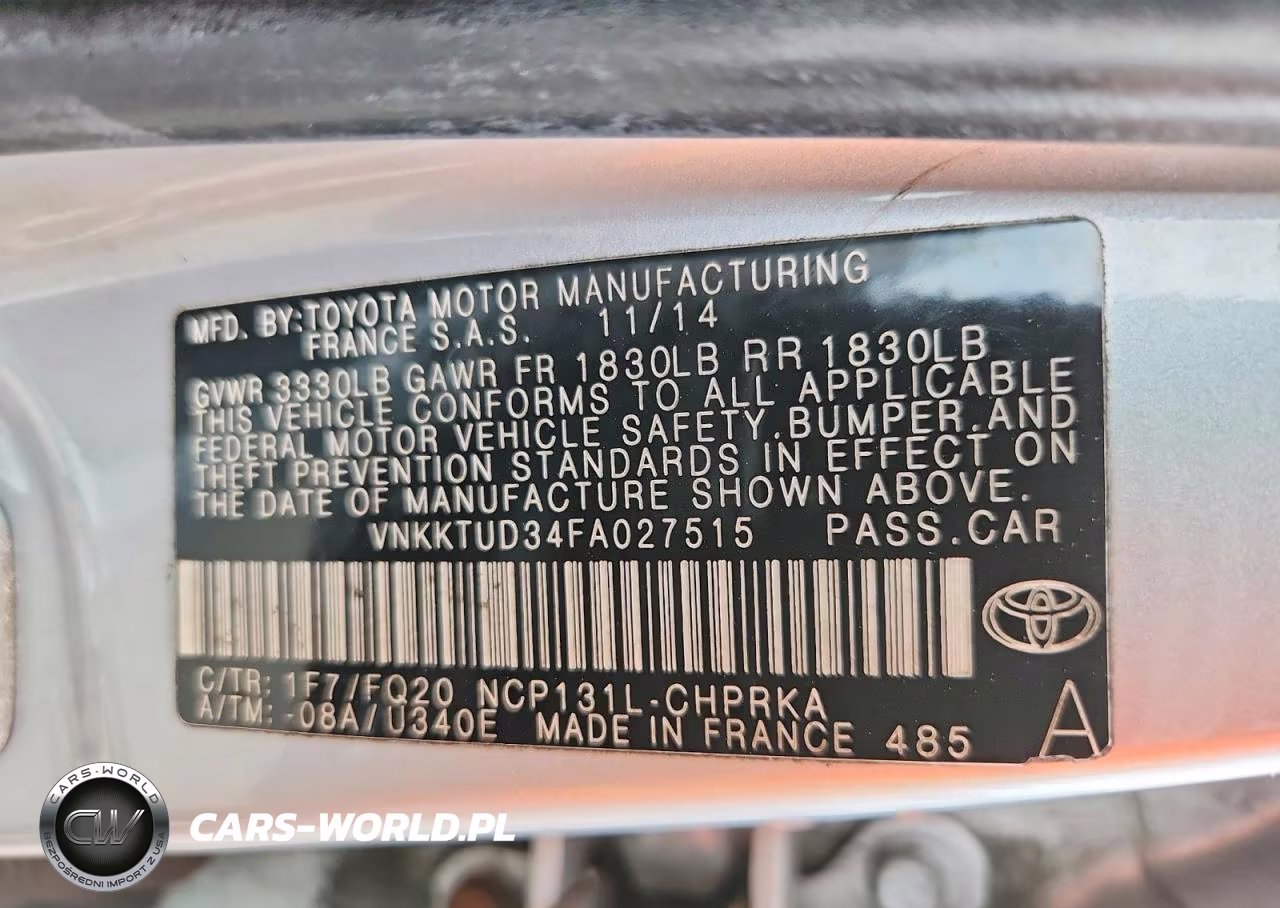 2015 Toyota Yaris 5-Door L VIN:VNKKTUD34FA027515 - 12
