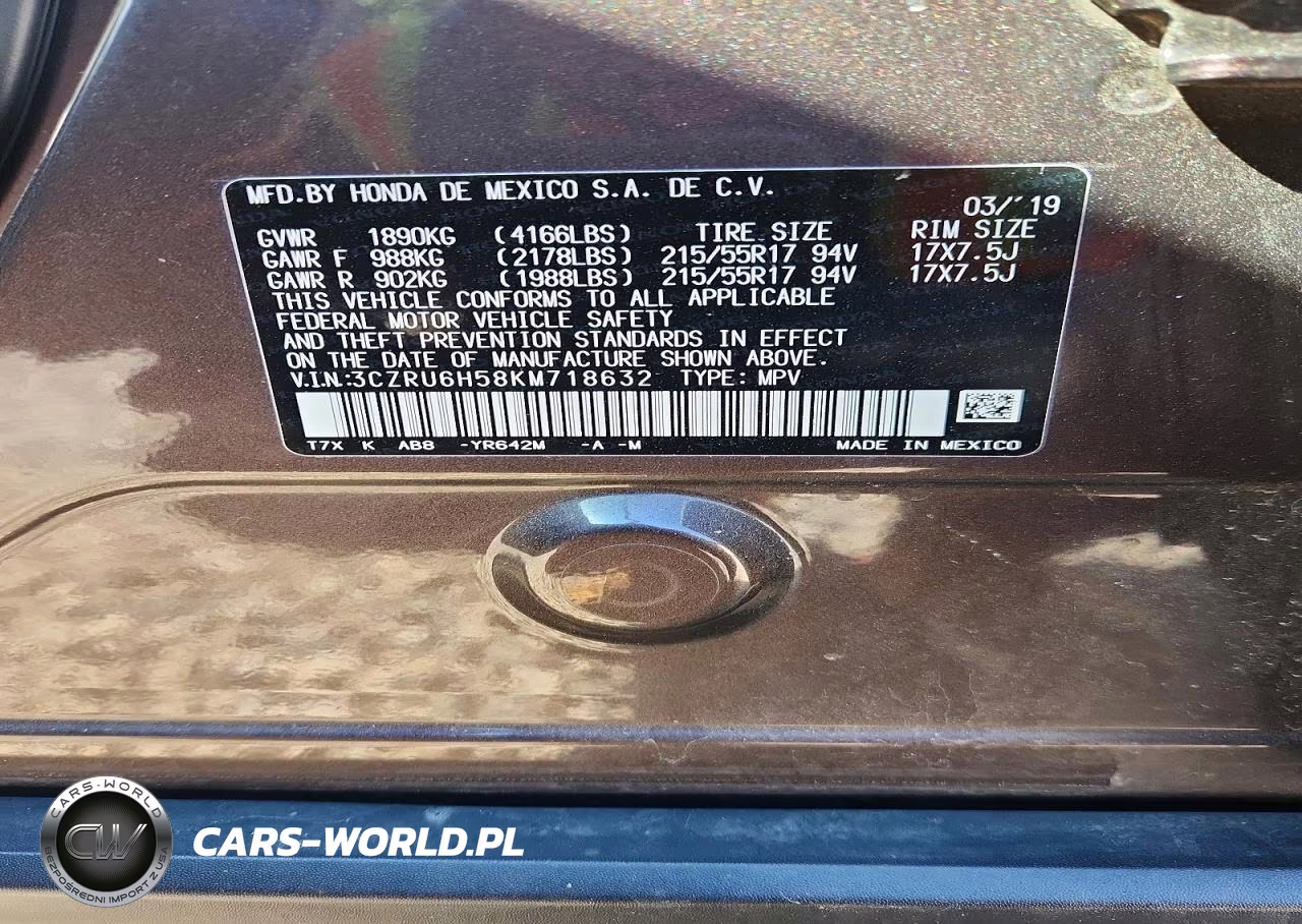 2019 Honda Hr-V Ex VIN:3CZRU6H58KM718632 - 14