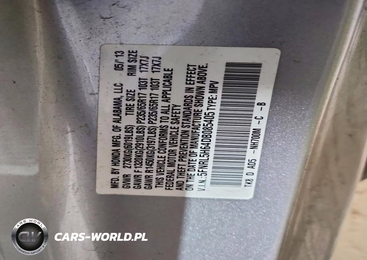 2013 Honda Odyssey Exl VIN:5FNRL5H64DB085405 - 13