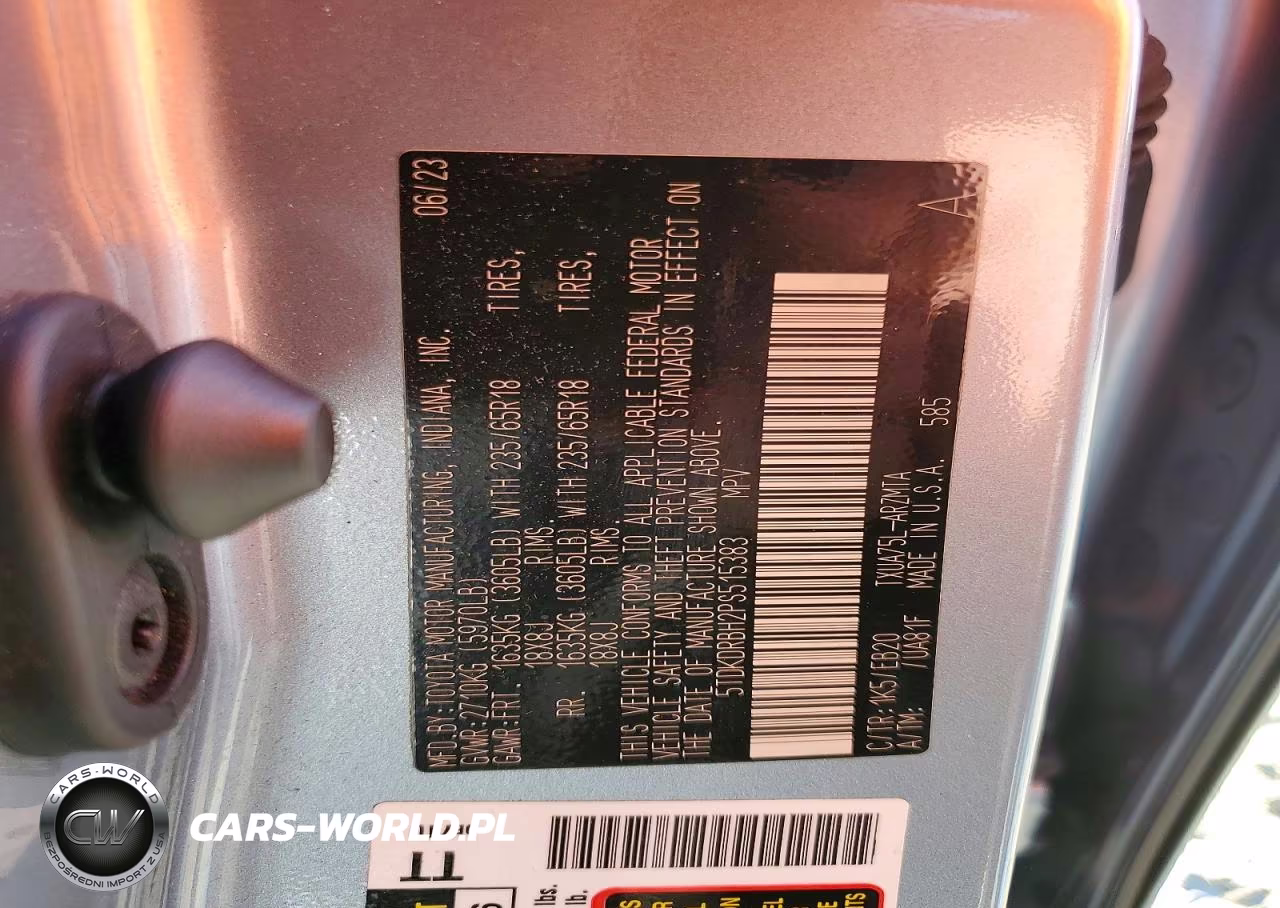 2023 Toyota Highlander Xle VIN:5TDKDRBH2PS515383 - 13