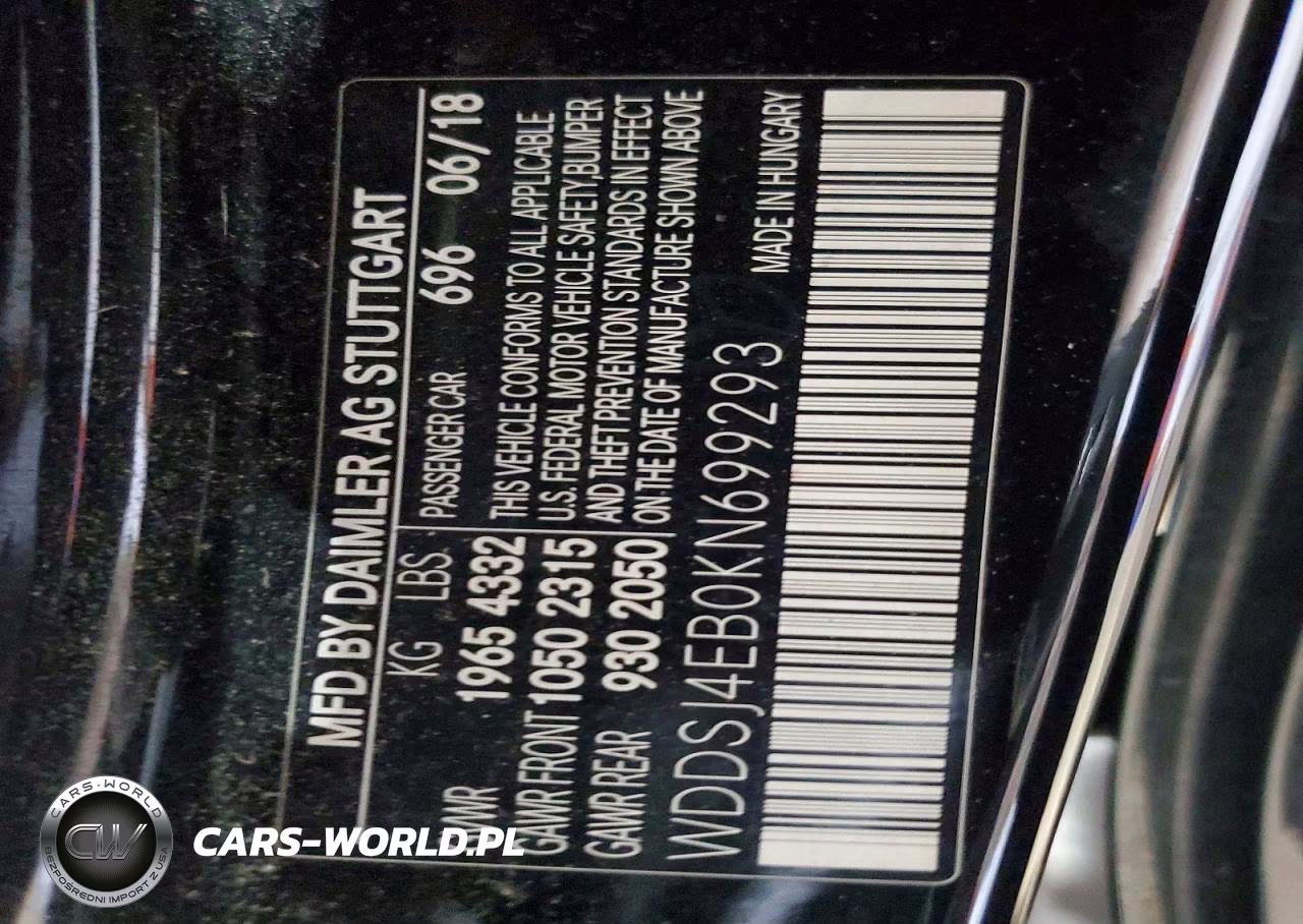 2019 Mercedes-Benz Cla 250 VIN:WDDSJ4EB0KN699293 - 12