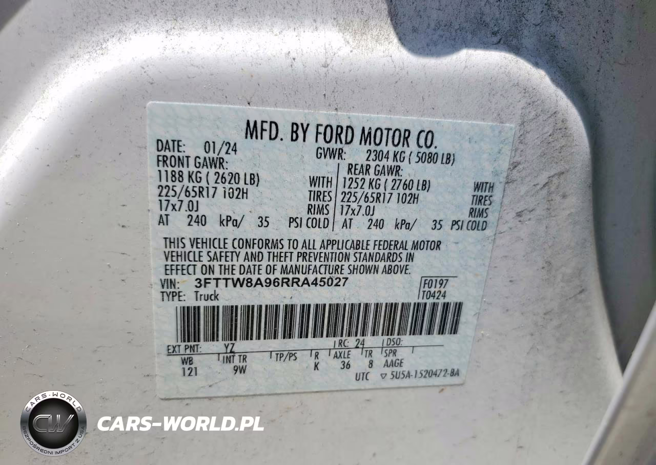 2024 Ford Maverick Xl VIN:3FTTW8A96RRA45027 - 12
