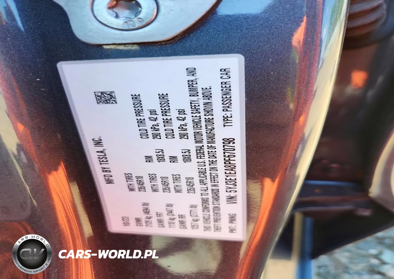 2023 Tesla Model 3 VIN:5YJ3E1EA8PF670798 - 12