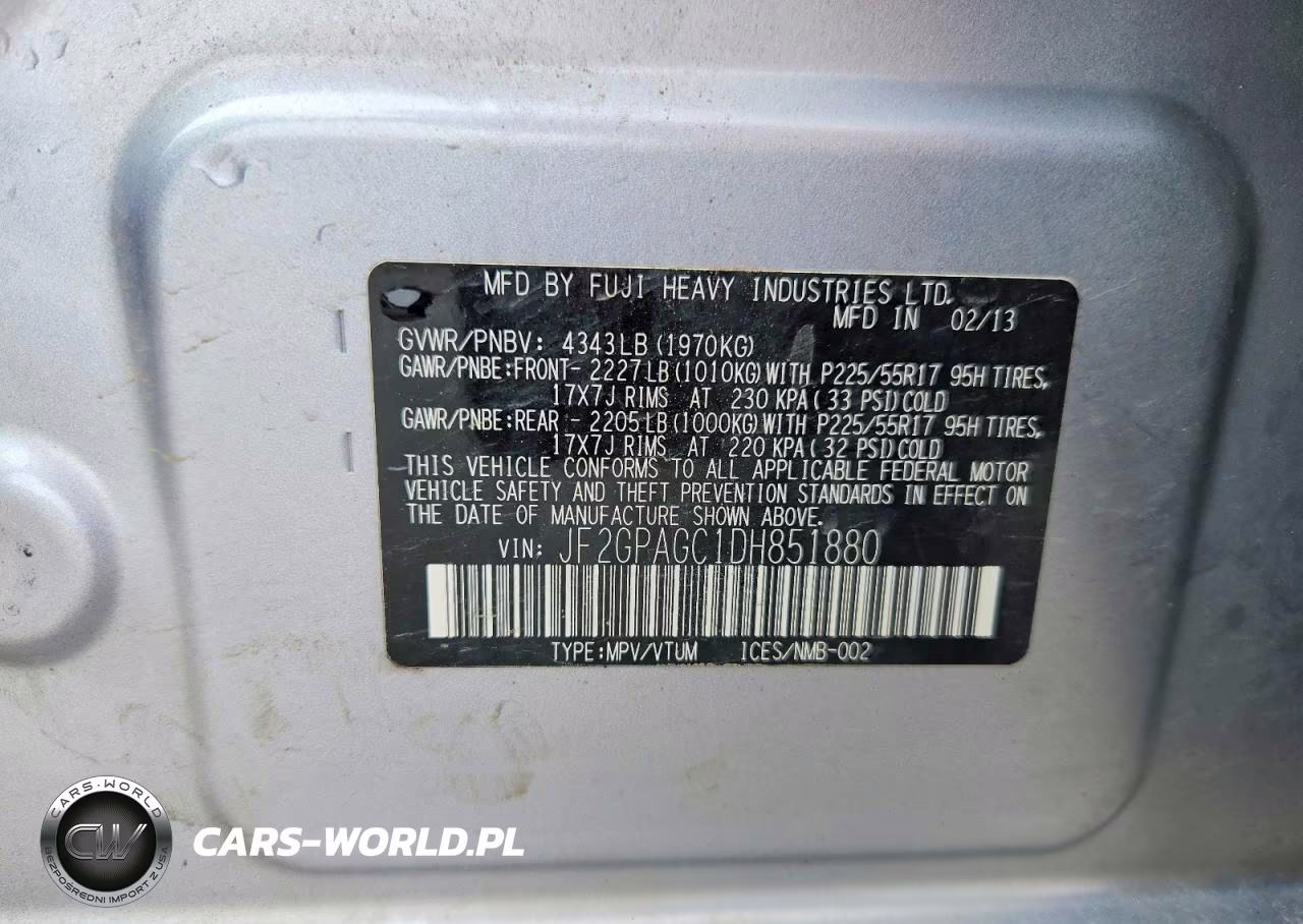 2013 Subaru Xv Crosstrek 2.0 Limited VIN:JF2GPAGC1DH851880 - 14