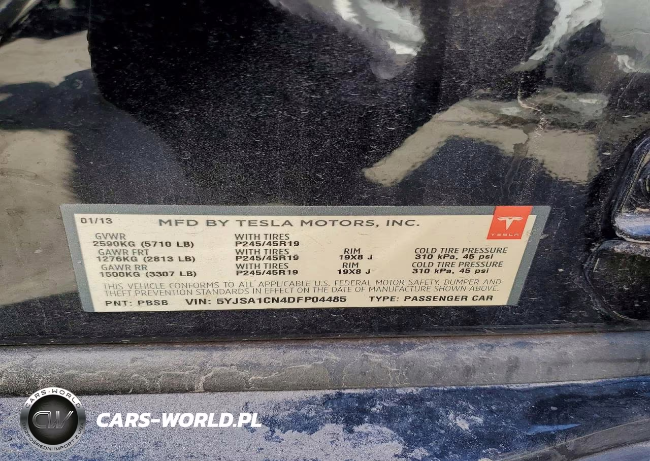 TESLA MODEL S VIN:5YJSA1CN4DFP04485 - 13