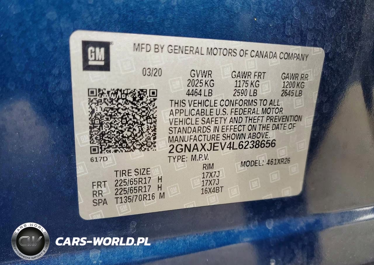 2020 Chevrolet Equinox Lt VIN:2GNAXJEV4L6238656 - 13