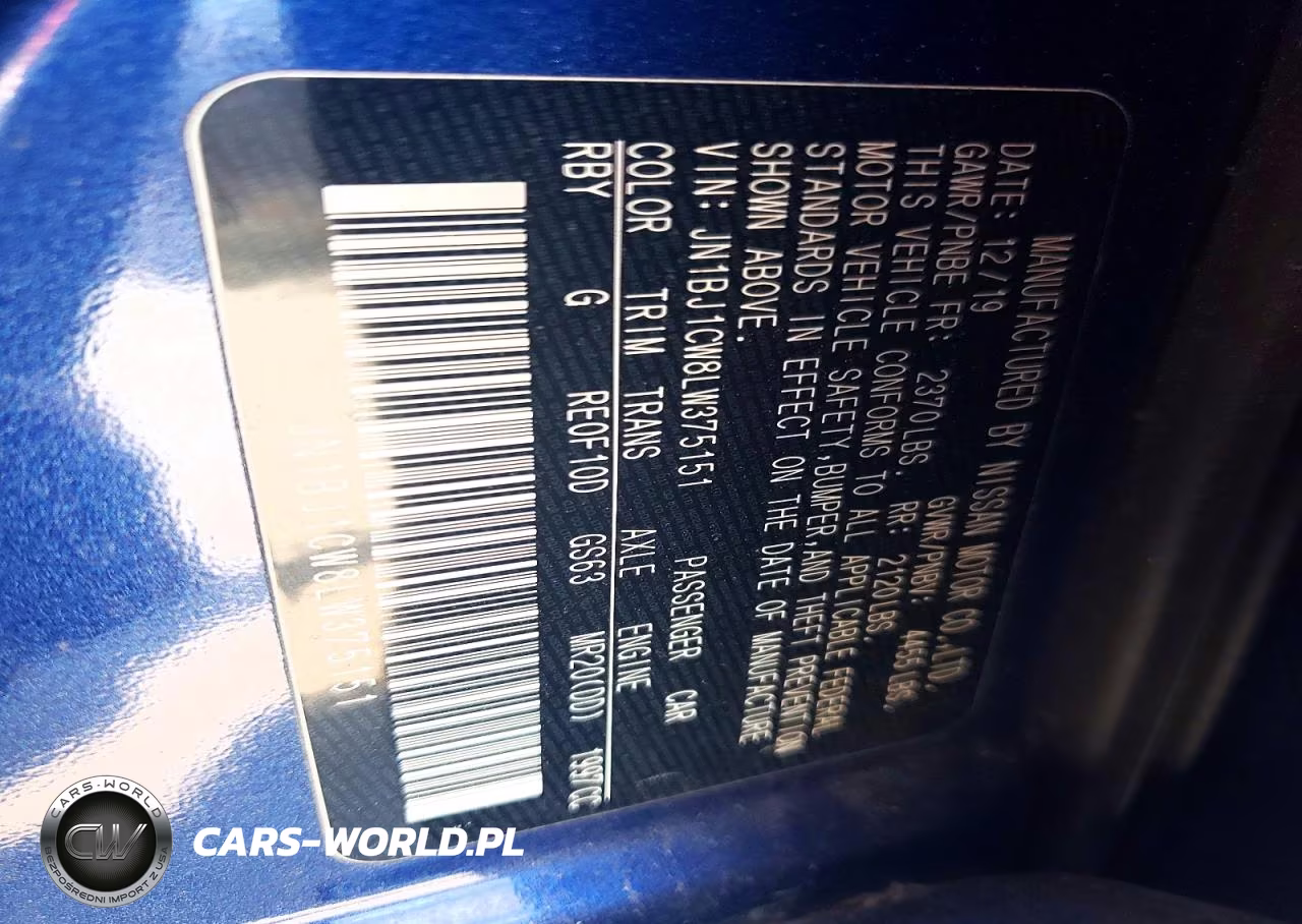 2020 Nissan Rogue Sport S VIN:JN1BJ1CW8LW375151 - 13
