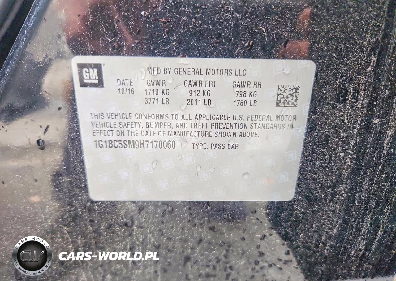 2017 Chevrolet Cruze Ls VIN:1G1BC5SM9H7170060 - 12