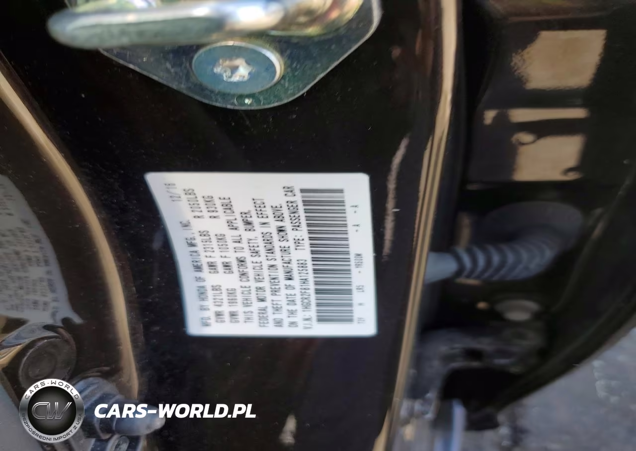 2017 Honda Accord Exl VIN:1HGCR2F81HA125883 - 13