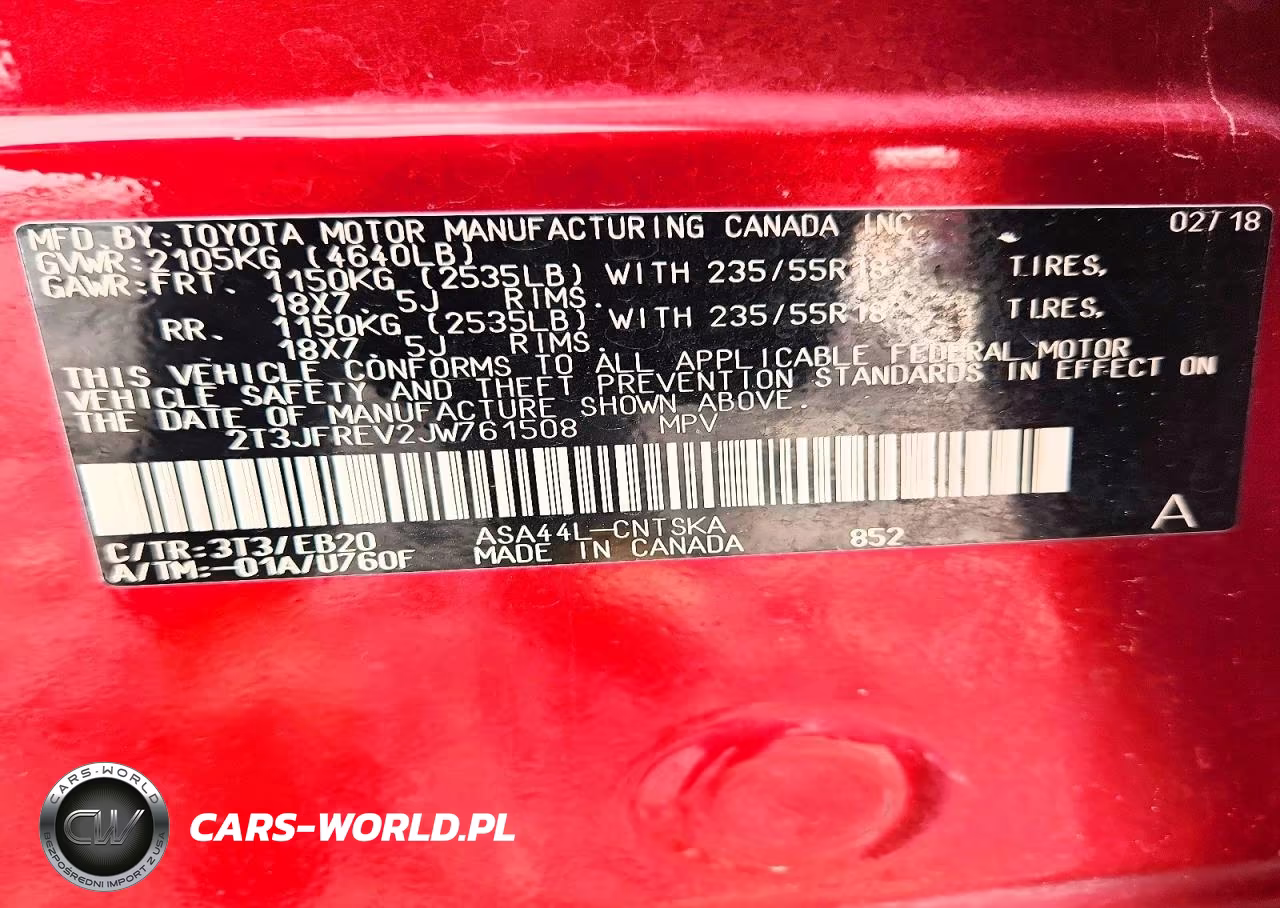 2018 Toyota Rav4 Se VIN:2T3JFREV2JW761508 - 12