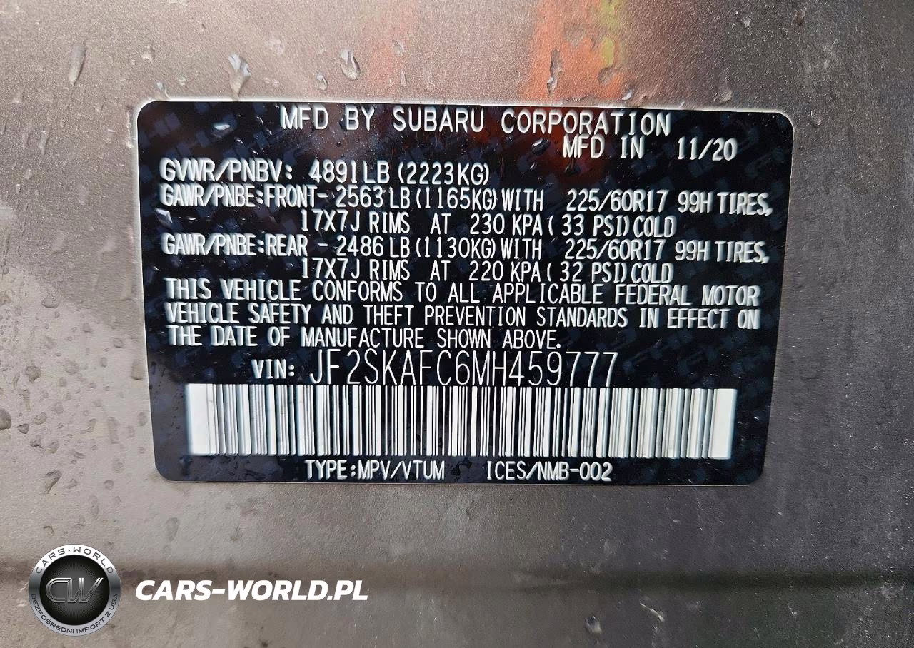 2021 Subaru Forester Premium VIN:JF2SKAFC6MH459777 - 13