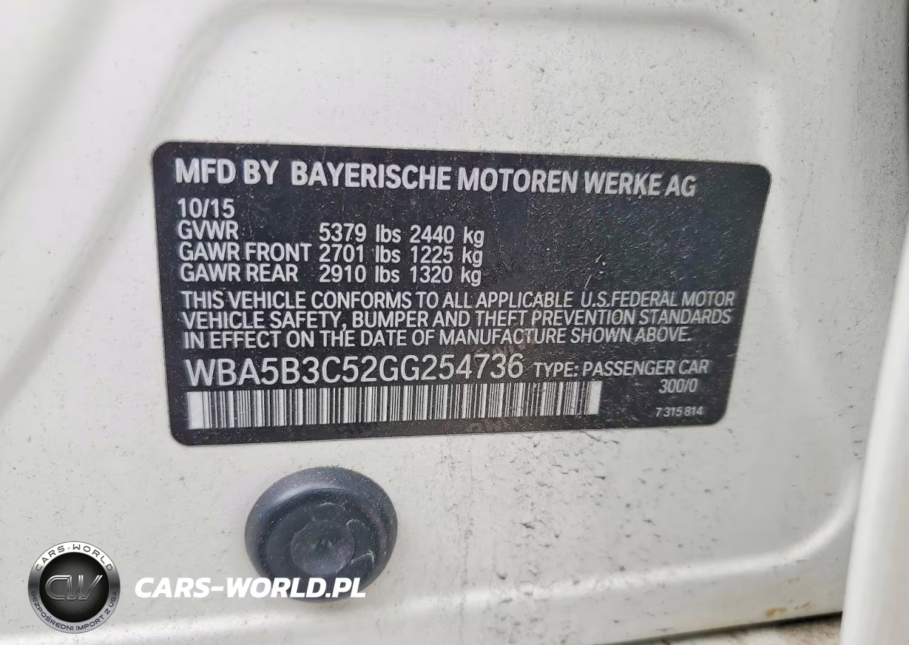 2016 BMW 535 Xi VIN:WBA5B3C52GG254736 - 12