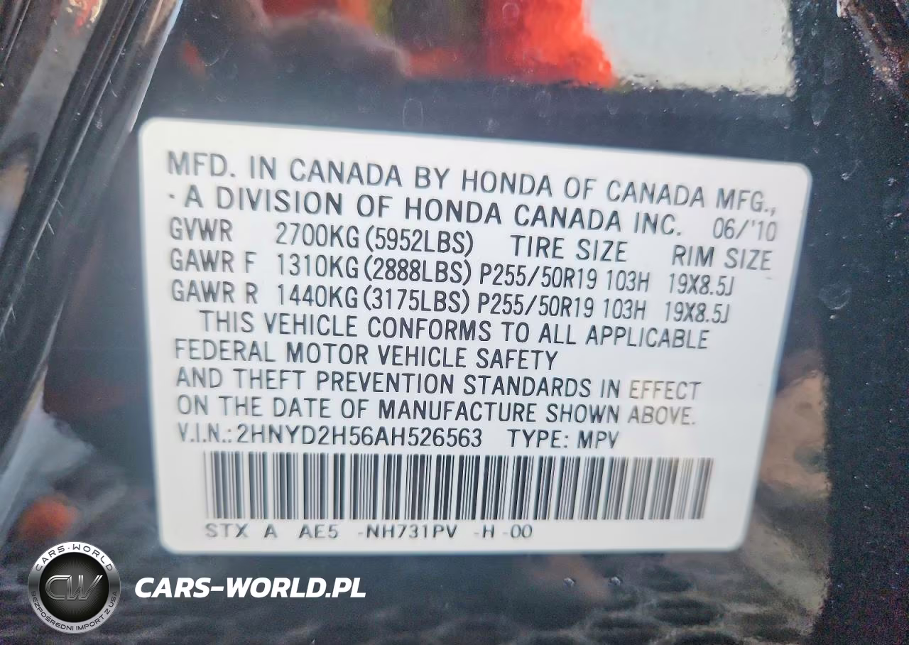 2010 Acura Mdx Advance VIN:2HNYD2H56AH526563 - 13