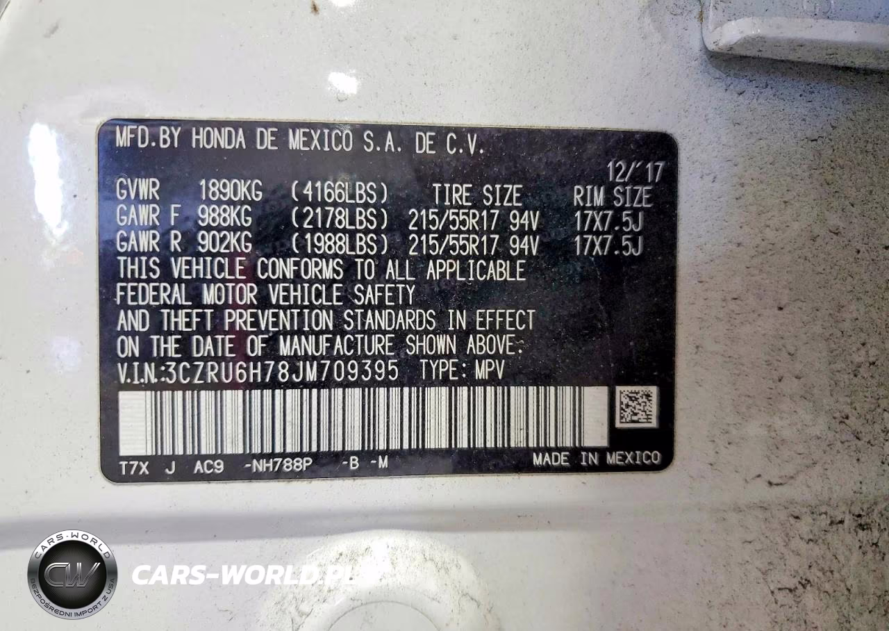 2018 Honda Hr-V Exl VIN:3CZRU6H78JM709395 - 14