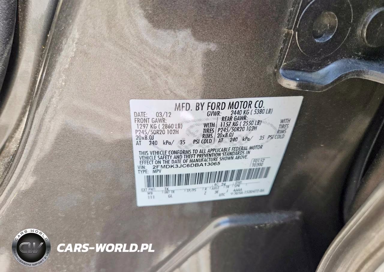 2013 Ford Edge Sel VIN:2FMDK3JC6DBA13065 - 12