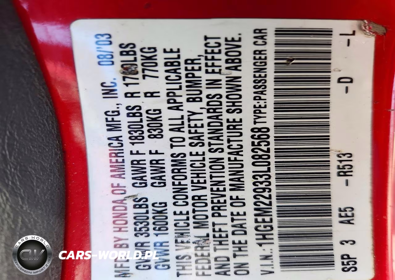 2003 Honda Civic VIN:1HGEM22933L082568 - 12