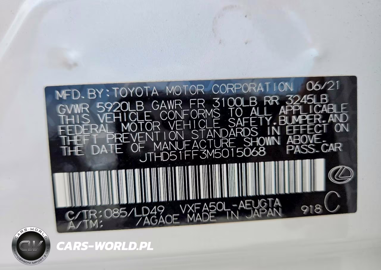 2021 Lexus Ls 500 Base VIN:JTHD51FF3M5015068 - 13