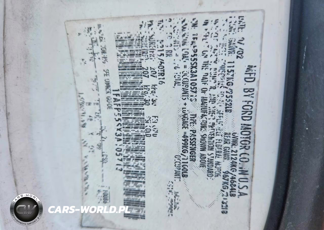 2003 Ford Taurus Ses VIN:1FAFP55SX3A105713 - 12