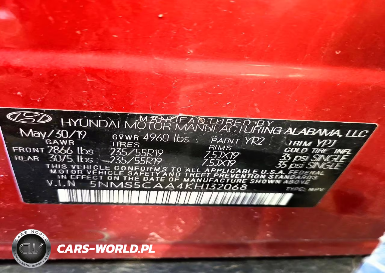 2019 Hyundai Santa Fe Ultimate 2.0T VIN:5NMS5CAA4KH132068 - 13