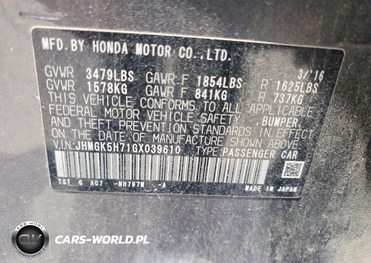 2016 Honda Fit Ex VIN:JHMGK5H71GX039610 - 12
