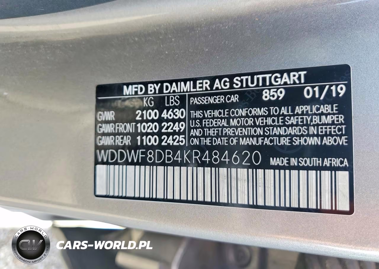 2019 Mercedes-Benz C 300 VIN:WDDWF8DB4KR484620 - 12