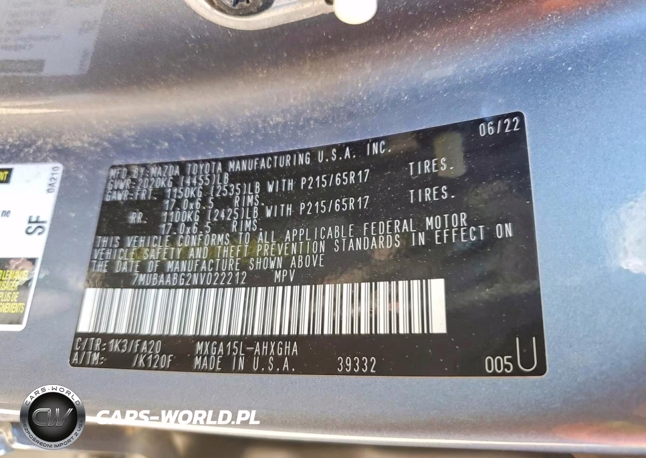 2022 Toyota Corolla Cross Le VIN:7MUBAABG2NV022212 - 12