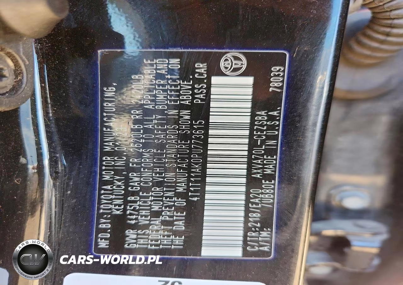 2023 Toyota Camry Se VIN:4T1T11AK0PU773615 - 12