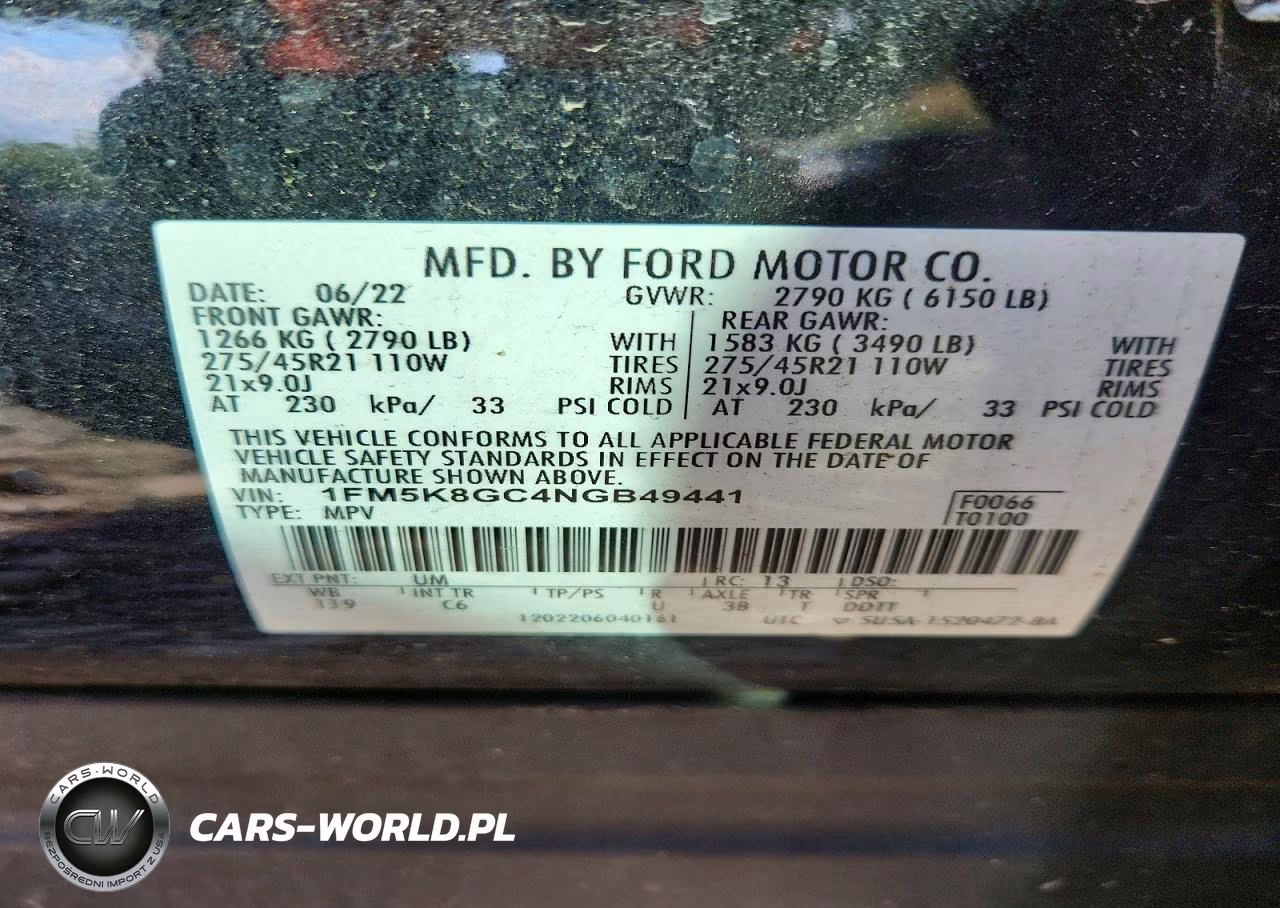 2022 Ford Explorer St VIN:1FM5K8GC4NGB49441 - 12