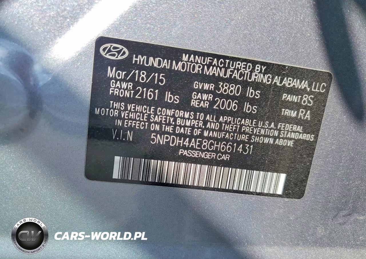 2016 Hyundai Elantra Se VIN:5NPDH4AE8GH661431 - 12