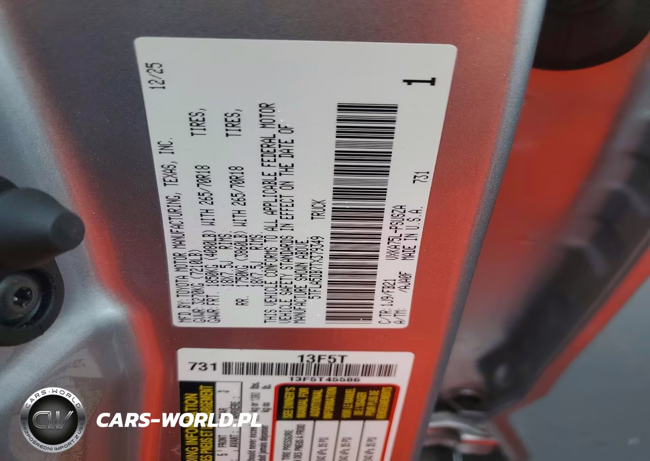 2026 Toyota Tundra Sr5 VIN:5TFLA5DB7TX379349 - 12