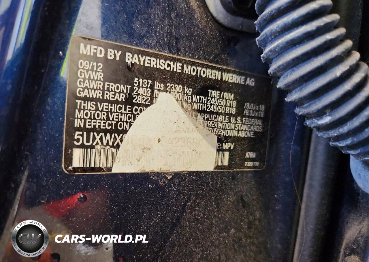 2013 BMW X3 xDrive28I VIN:5UXWX9C53D0A23684 - 12