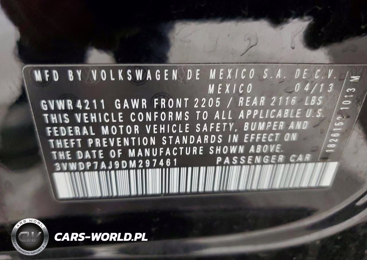 2013 Volkswagen Jetta Se VIN:3VWDP7AJ9DM297461 - 13