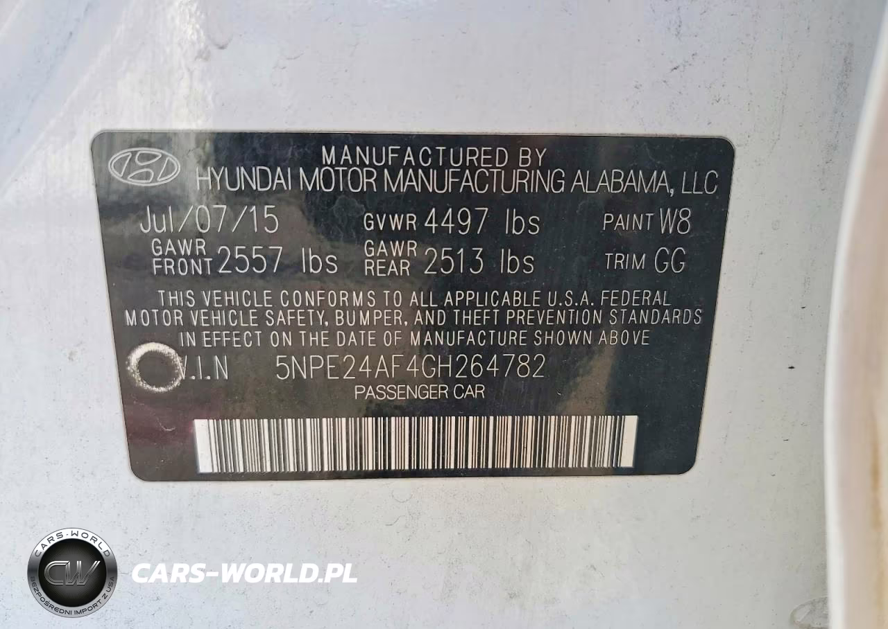 2016 Hyundai Sonata Se VIN:5NPE24AF4GH264782 - 12