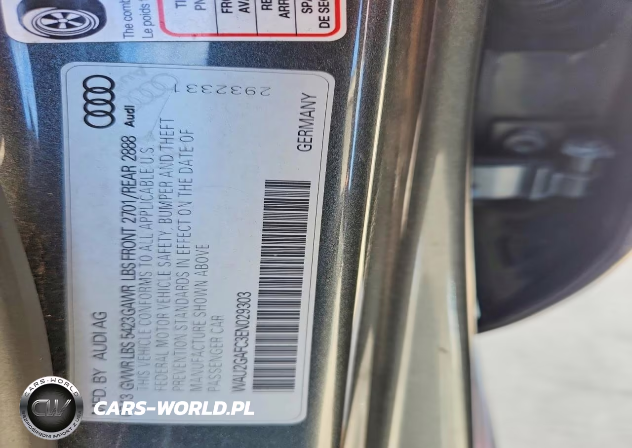 2014 Audi A7 Prestige VIN:WAU2GAFC3EN029303 - 12