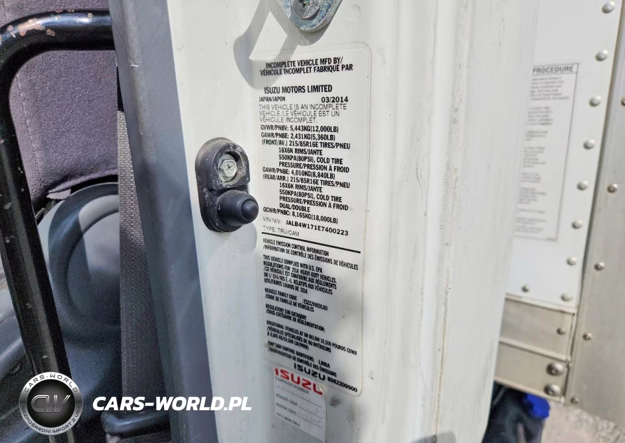 2014 Isuzu Npr Box Truck VIN:JALB4W171E7400223 - 10