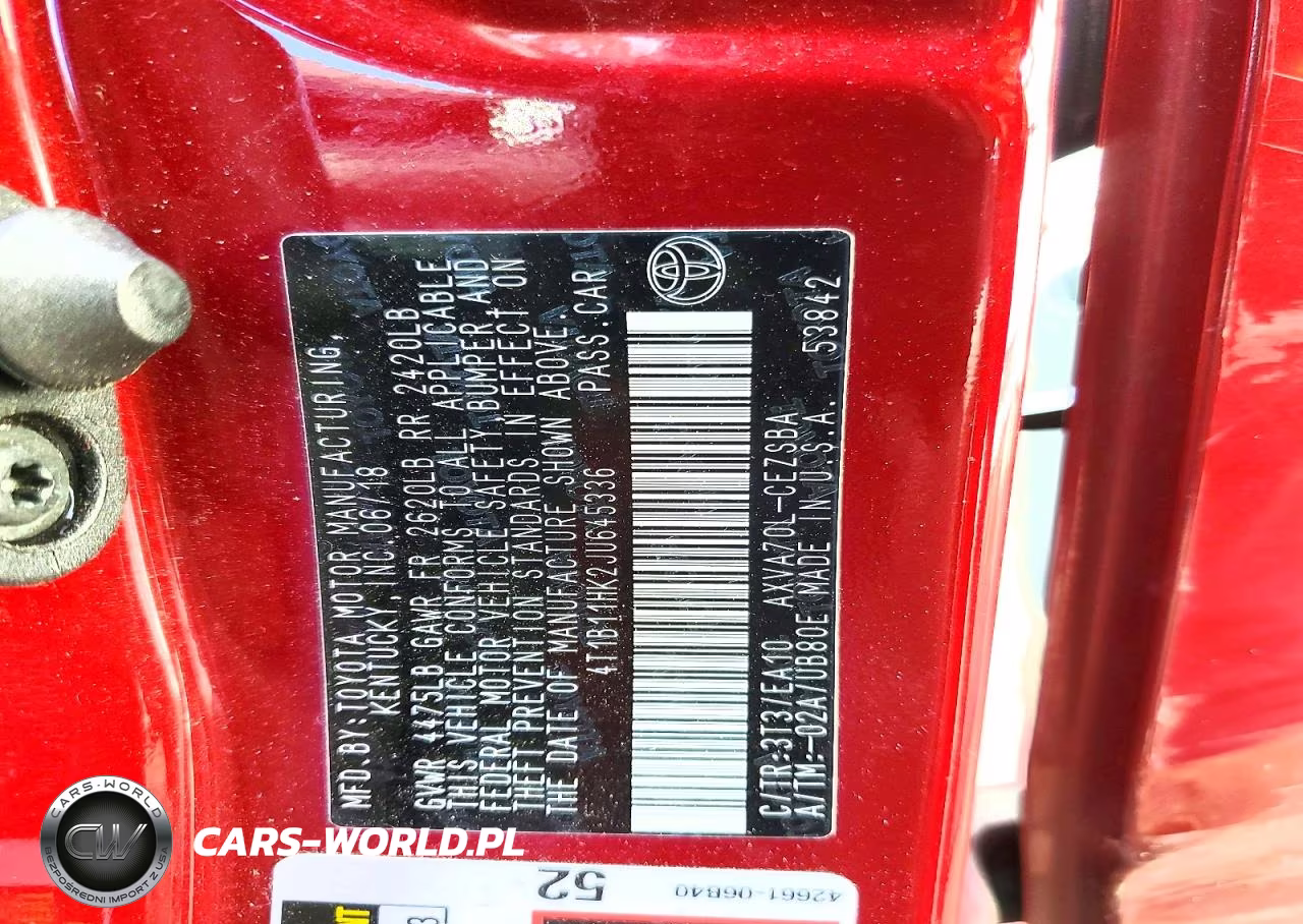 2018 Toyota Camry Se VIN:4T1B11HK2JU645336 - 12