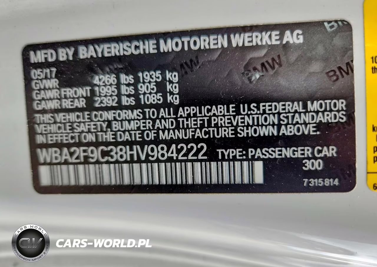2017 BMW 230I VIN:WBA2F9C38HV984222 - 13