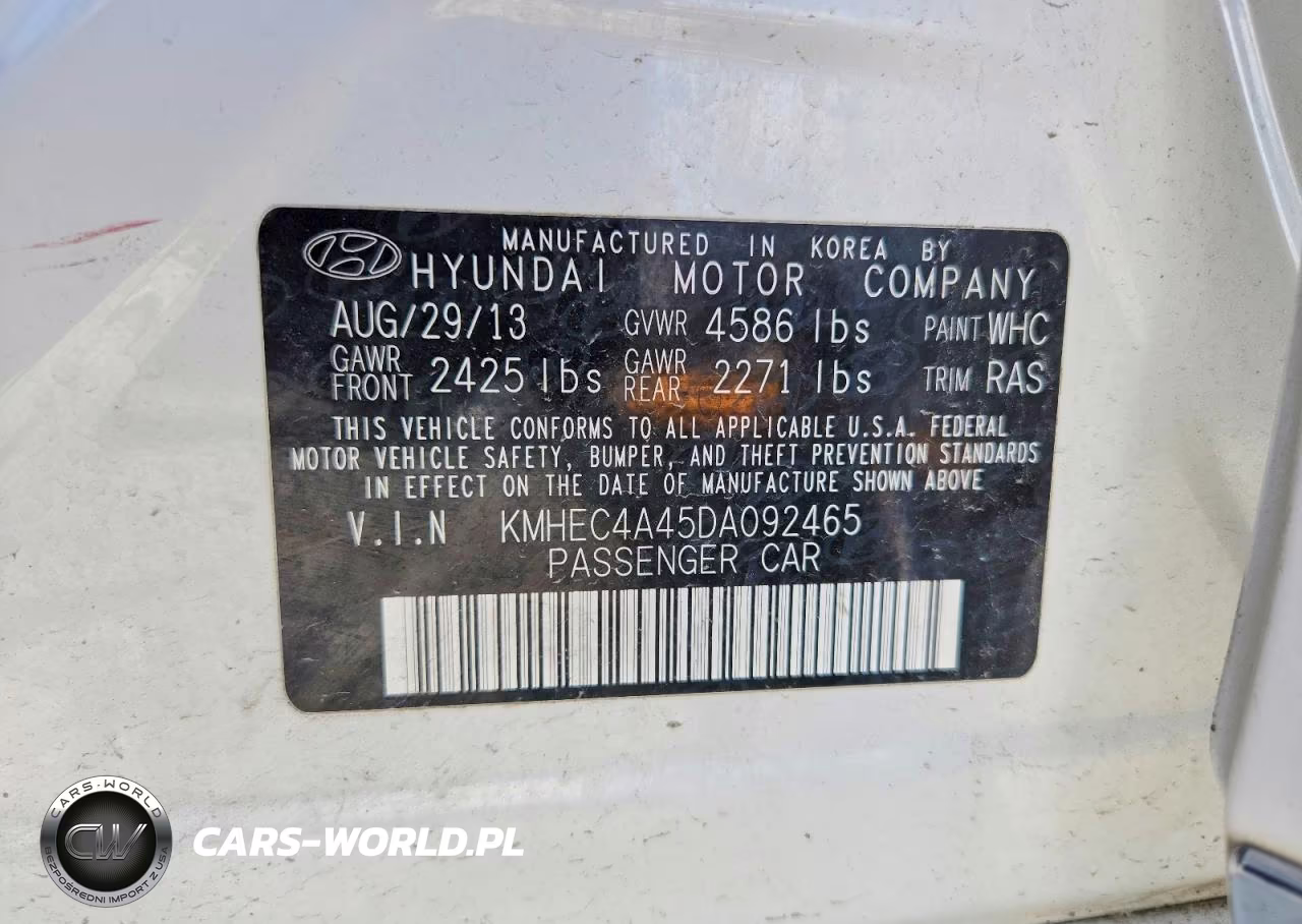2013 Hyundai Sonata Hybrid VIN:KMHEC4A45DA092465 - 12