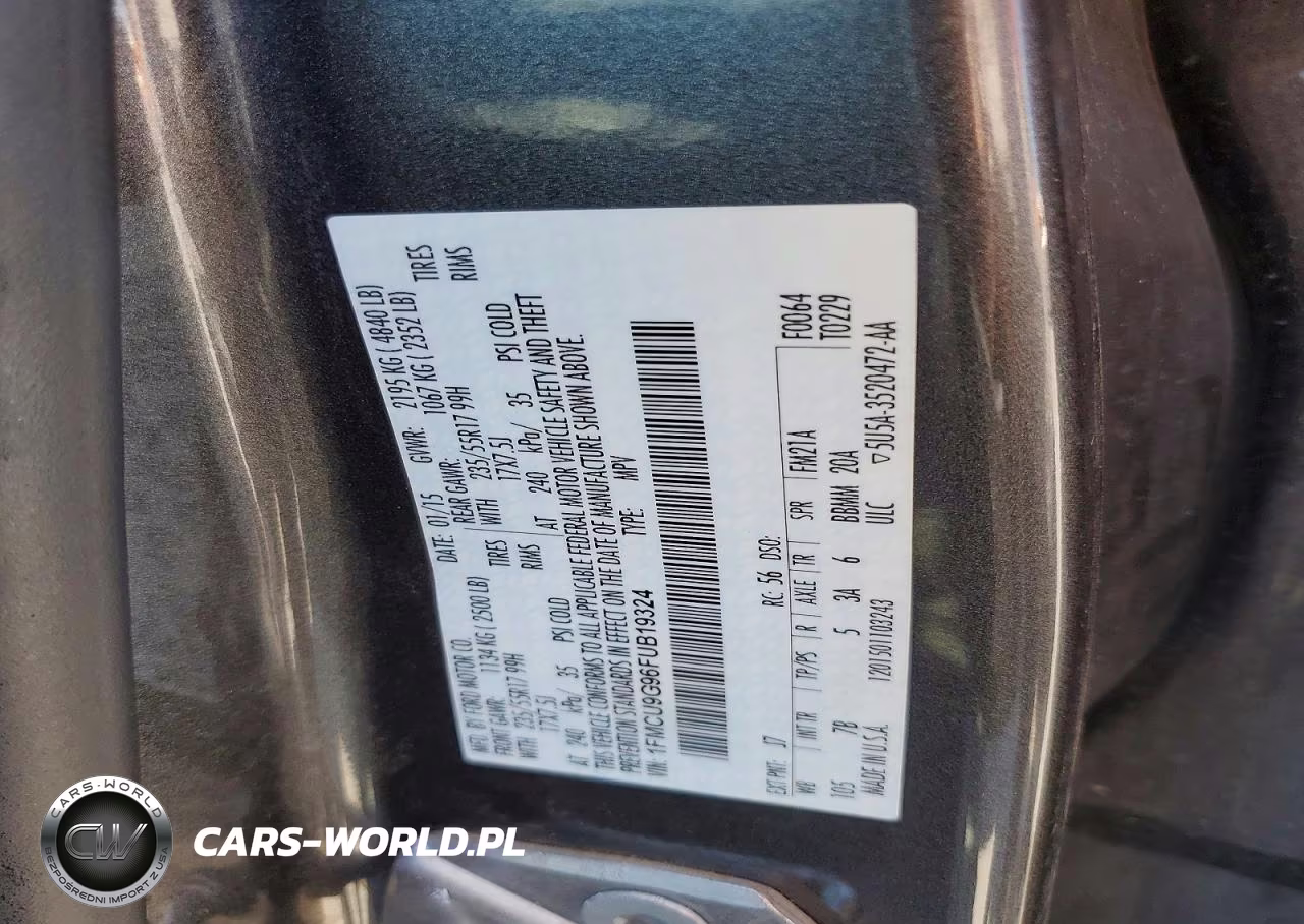 2015 Ford Escape Se VIN:1FMCU9G96FUB19324 - 13