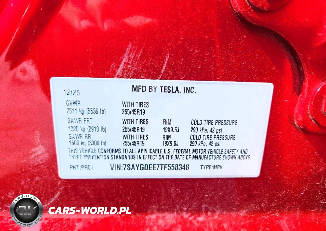 2026 Tesla Model Y VIN:7SAYGDEE7TF558348 - 12