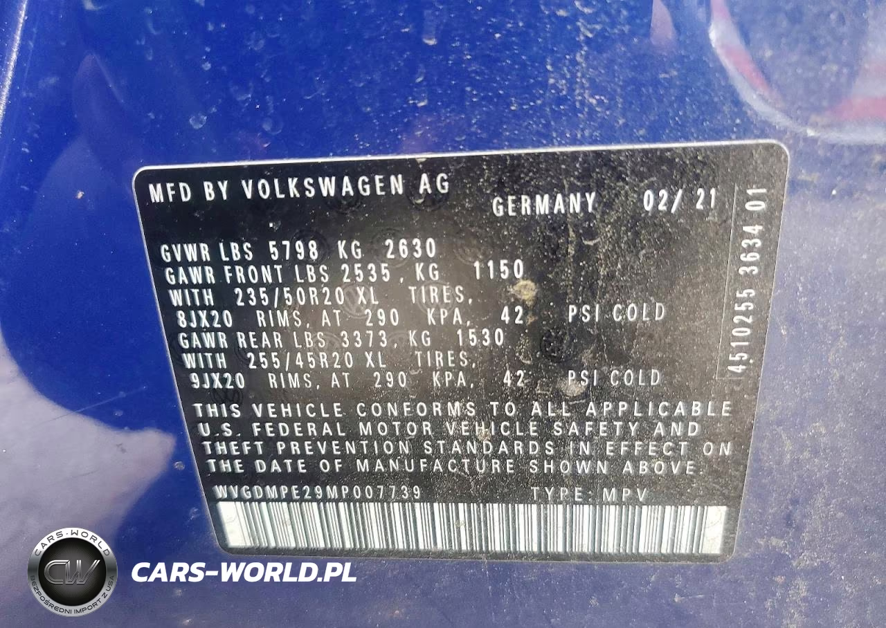 2021 Volkswagen Id.4 First Edition VIN:WVGDMPE29MP007739 - 12