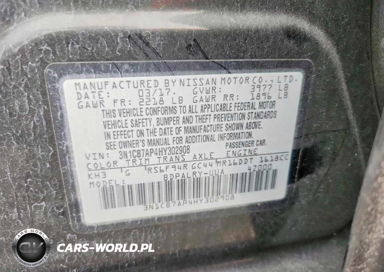 2017 Nissan Sentra Sr Turbo VIN:3N1CB7AP4HY302908 - 12