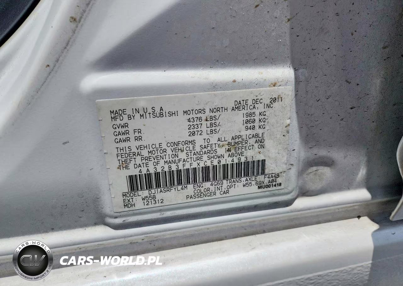 2012 Mitsubishi Galant Es VIN:4A32B3FFXCE014931 - 13